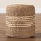 Bali & Pari Wickham Modern Bohemian Natural Brown Seagrass Ottoman Footstool 240-13480-ZORO - alternate 3